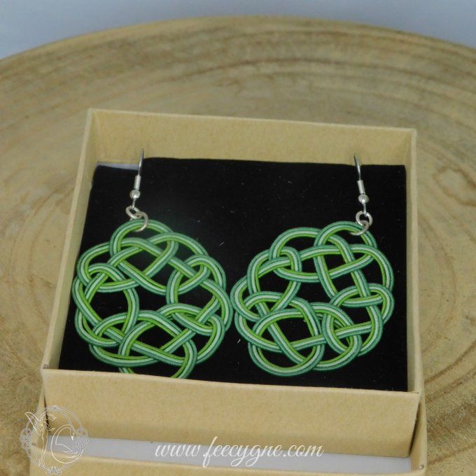 Green collection - Boucles d'oreilles mizuhiki