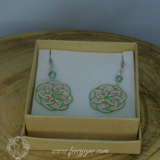 Green collection - Boucles d'oreilles mizuhiki