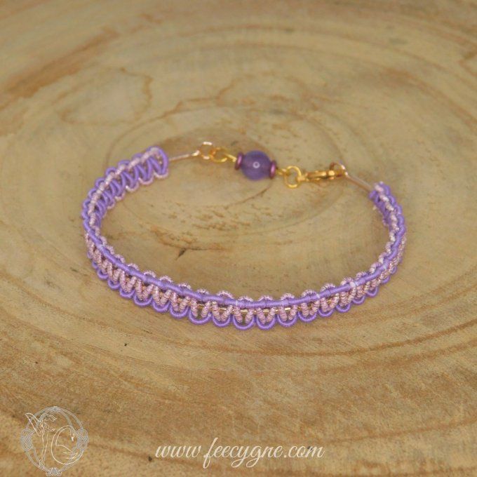 Purple collection - bracelets mizuhiki